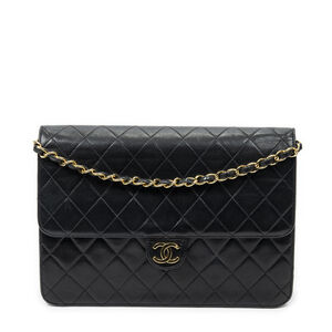 Chanel Vintage Push Lock Straight Flap